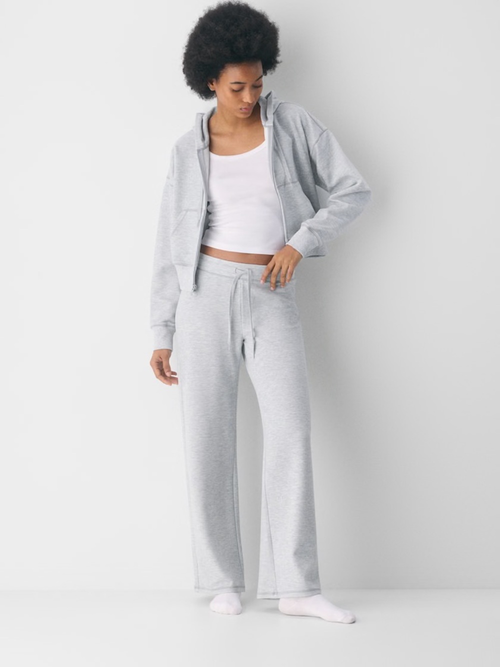 Aritzia Tna Waffle Wide-Leg Pant Wide Leg Pants in White